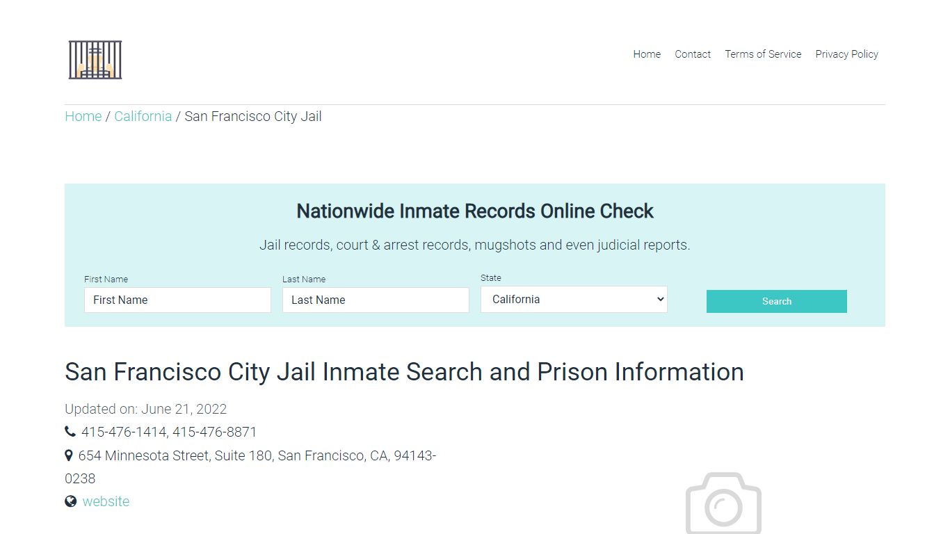 San Francisco City Jail Inmate Search, Visitation, Phone ...